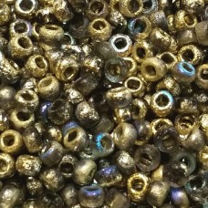 8/o Etched Seed Bead Crystal Etched Golden Rainbow